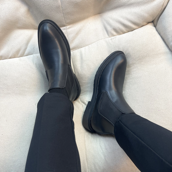 Giày Chelsea Boots Inichi G1222 đế 2 tầng có may đế